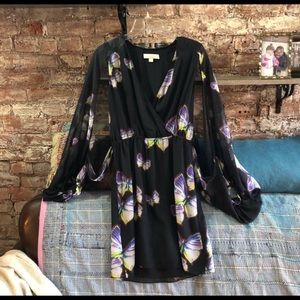 Anthropologie Erin fetherston silk butterfly dress